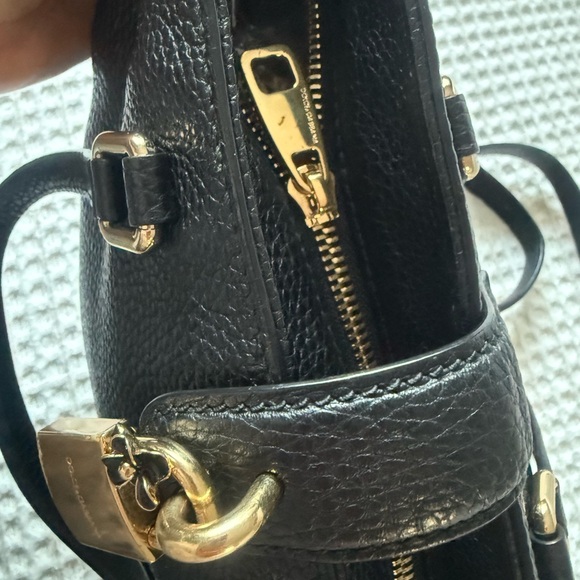 Authentic Dolce & Gabbana Black Shoulder Bag with Gold Lock - Picture 12 of 14